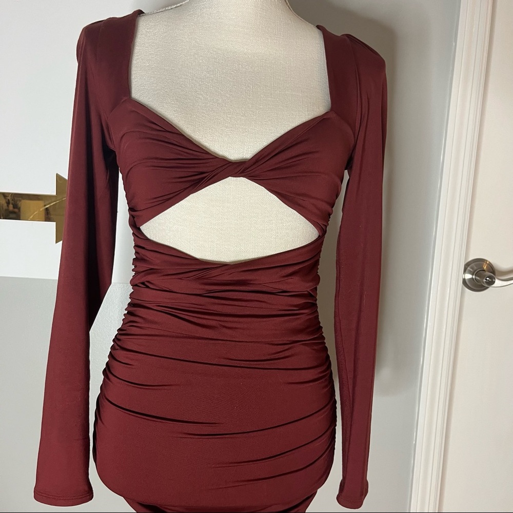 Oh Polly Red Long Sleeve Dress